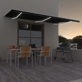vidaXL Automatische Markise mit LED & Windsensor 600 x 300 cm anthrazit