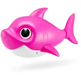 ZURU Robo Alive Junior Baby Shark Battery-Powered Sing and Swim Bath Toy by (Pink Mommy Shark)