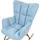Beliani Schaukelsessel Oulu Polyester 71 x 108 x 83 cm Blau/Schwarz/Braun