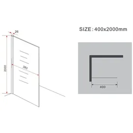 GD Duschwand Aquos-mini 40 X 200 Cm