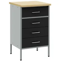 VidaXL Werkstattschrank Schwarz 50x55x85 cm Stahl