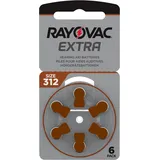 Rayovac Extra Advanced Gr. 312 - 6er Blister Hörgerätebatterien PR41 Braun 24607 312AU-6XEMF