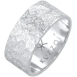 KUZZOI Herren Bandring Organic Struktur 925 Silber Ringe   9 mm