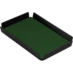 Stil Casa, Set 6 Tabletts pro Hotelzimmer, Innenraum aus gepaart Polyurethan, 17x11 cm, Farbe grün.