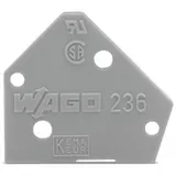 WAGO 236-100 Abschlussplatte Grau