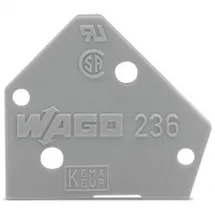 WAGO 236-100 Abschlussplatte Grau