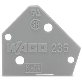 WAGO 236-100 Abschlussplatte Grau