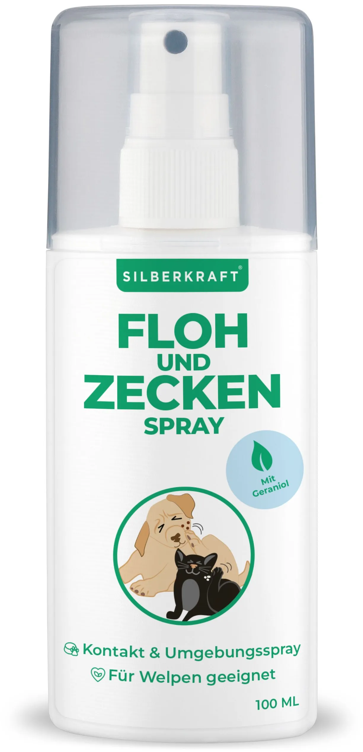 Silberkraft Floh- & Zeckenspray Hunde und Katzen Spray 100 ml