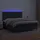 vidaXL Boxspringbett mit Matratze & LED Schwarz 180x200 cm Kunstleder