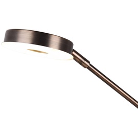 defibrico LED Deckenfluter mit Leselampe altmessing
