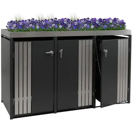 Proregal Mülltonnenverkleidung 125 x 196 x 84 cm anthrazit