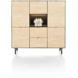 Beckhuis Living XOOON Elements Highboard mit LED Eiche + 5 Türen 150x133 cm