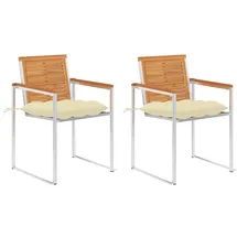 vidaXL Gartenstuhl 56 x 56 x 85 cm weiß 2 St.