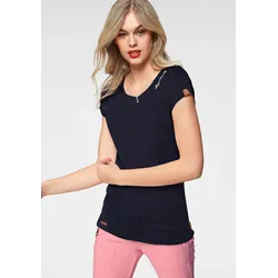 Kurzarmshirt »MINT STRIPES O«, im Streifen-Ringel-Design, Gr. S (36), BLACK, , 79538232-S