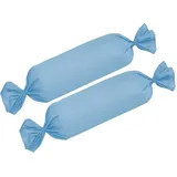 Traumschlaf Edel-Linon Unifarben Aqua 26 x 79 cm + 26 x 79 cm