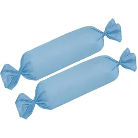 Traumschlaf Edel-Linon Unifarben Aqua 26 x 79 cm + 26 x 79 cm