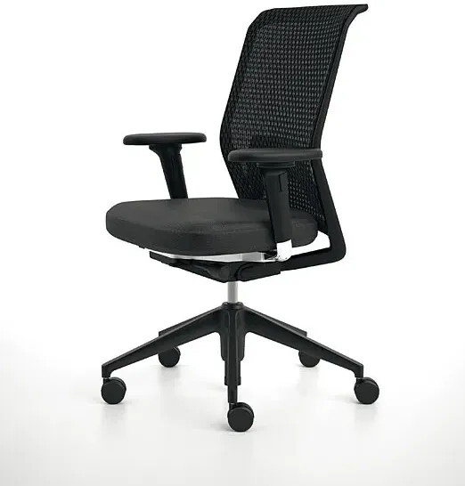 Vitra Bürodrehstuhl ID Mesh schwarz, Designer Antonio Citterio, 97-109.5x59x66-79.5 cm