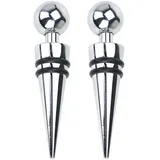 Excellent Houseware Weinkorken, wiederverwendbar, Metall, 2er-Set