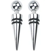 Excellent Houseware Weinkorken, wiederverwendbar, Metall, 2er-Set