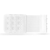 Pro Home BH Verlängerung, flexible Erweiterung für BH's - Elastischer Bra Extender 3 Haken, Ösen - 9,5cm x 4,0cm - Weiß - - BH-Verlängerer -