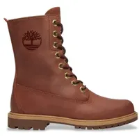 Timberland für Damen. TB0A43MXEM41 Wasserdichte 8-Zoll-Stiefel aus braunem Leder (39), Wohnung, Reißverschluss, Lässig