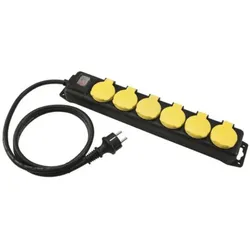 Stromkabel / Verlängerung | 6-Fach Verteilersteckdose | Schutzkontakt | Outdoor ...