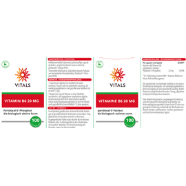 Vitals Vitamin B6 20 mg