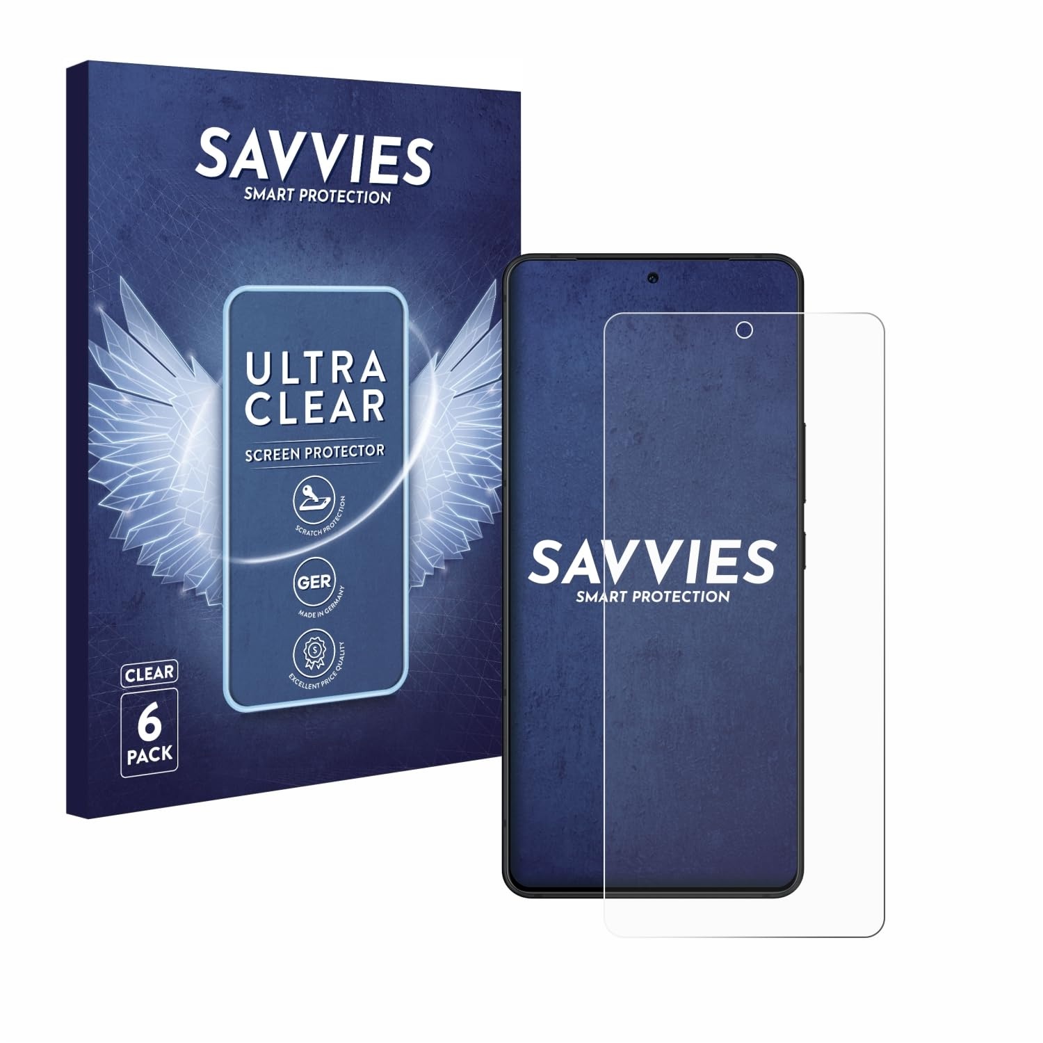 Savvies 6 Stück Schutzfolie für ASUS ROG Phone 8 Displayschutz-Folie Ultra-Transparent