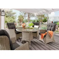 Destiny CASA LUNA«, (13 tlg., 4x Sessel, 1x Tisch, inkl. Auflagen), Aluminium, Polyrattan,