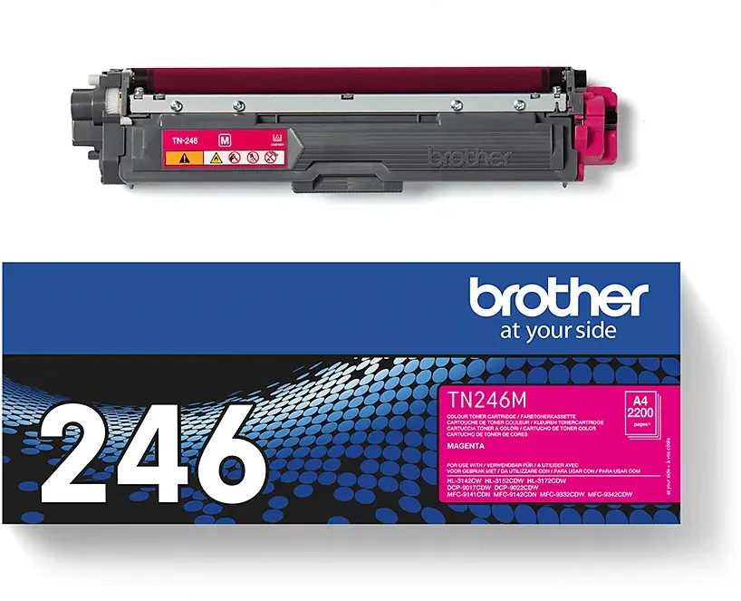 Brother TN-246M Tonerkartusche Magenta für 2.200 Seiten Kompatibilität: HL-3142CW // HL-3152CDW // HL-3172CDW // DCP-9017CDW // DCP-9022CDW // MFC-914