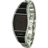 CHRONOTECH Damenuhr Chronotech CT7122LS-03M (Ø 28 mm) - Silber/Rot/Schwarz