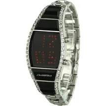 CHRONOTECH Damenuhr Chronotech CT7122LS-03M (Ø 28 mm) - Silber/Rot/Schwarz