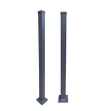Floraworld Aluminium-Pfosten für Dekorzäune mit Bodenplatte 6,3 cm x 110 cm Anthrazit