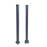 Floraworld Aluminium-Pfosten für Dekorzäune mit Bodenplatte 6,3 cm x 110 cm Anthrazit
