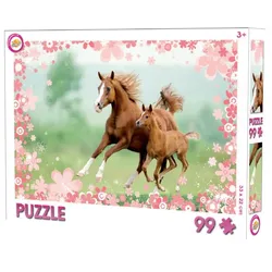 Tinisu Puzzle Pony Pferde Kinder Puzzle mit 99 Teilen, Puzzleteile