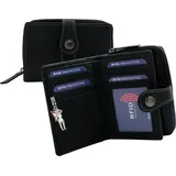 Drachenleder Portemonnaie Leder OPD210S - Schwarz