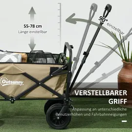 Outsunny Bollerwagen klappbar khaki