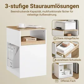SoBuy ASK08-WN Rollcontainer 40x65x50 cm weiß