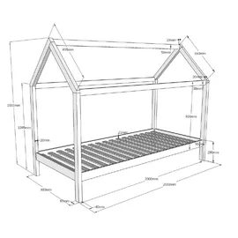 Vipack Hausbett Dallas II weiß