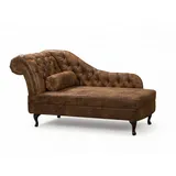 Brauner weicher Chaiselongue Liegesessel-Sofa Polstermöbel Chesterfield