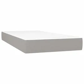 vidaXL Boxspringbett mit Matratze Hellgrau 100x200 cm Stoff1373062