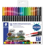 Staedtler Doppelfasermaler 3187 sortiert, 18er-Set (3187 TB18)