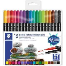 Staedtler Doppelfasermaler 3187 sortiert, 18er-Set (3187 TB18)