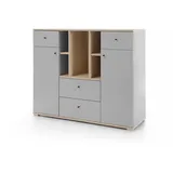 Deine Möbel 24 Kinderkommode OLAF 120 x 100 x 40 cm Eiche grau