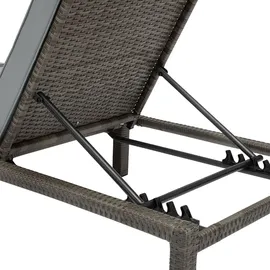 Svita Peach Sonnenliege 196 x 66 x 22 cm Grau