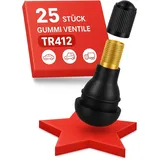 25 Stück TR412 Gummiventile, Snap-In Gummi Ventil, Reifenventil, Autoreifen, Reifen für Auto, Motorräder, EPDM 412