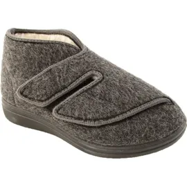 Fischer Markenschuh Klett-Hausschuh Schurwolle Grau 44
