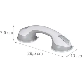 Relaxdays Haltegriff Sauggriff 2er Set für Dusche & Badewanne 70 kg grau/weiß