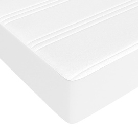 vidaXL Taschenfederkernmatratze Weiß 100x200x20 cm Kunstleder