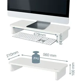 Leitz Monitorständer Ergo für 24 Zoll Monitore weiß